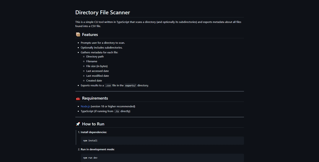 Dir Scanner